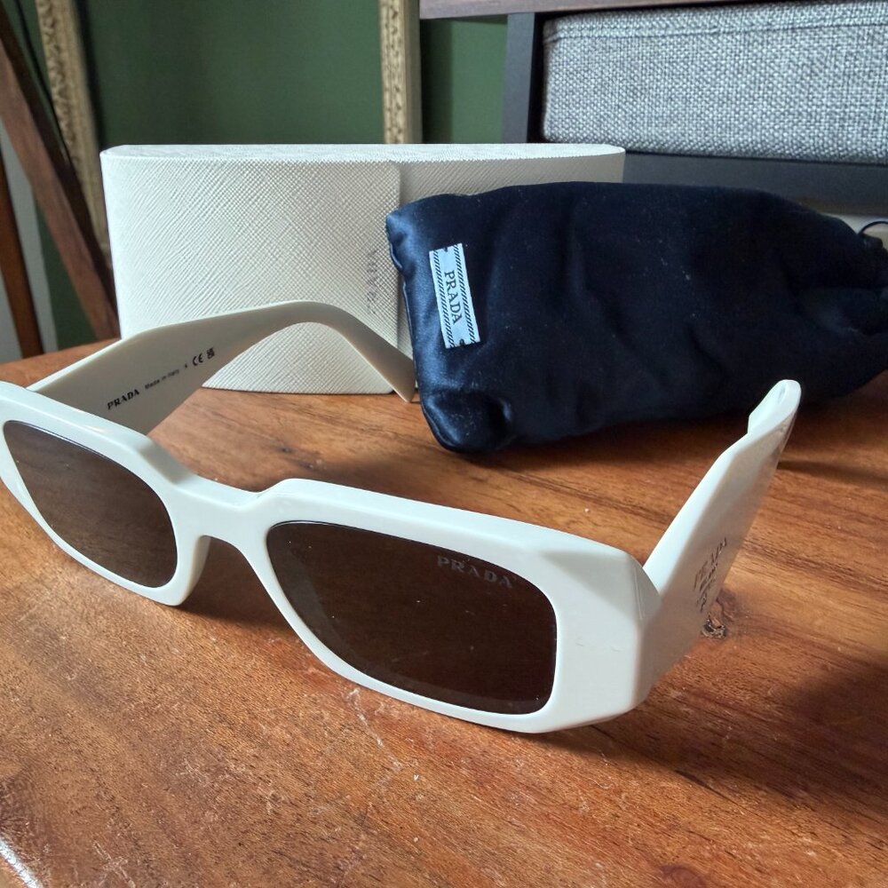 Prada PR 17WS Sunglasses — Talc/White Acetate - Picture 8 of 9